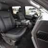 Jump seat folded down for installed leather seats with Ford F150