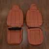 Mazda Miata leather seat upholstery kit - Mitt Brown w/ Perforated Inserts - Front seat upholstery