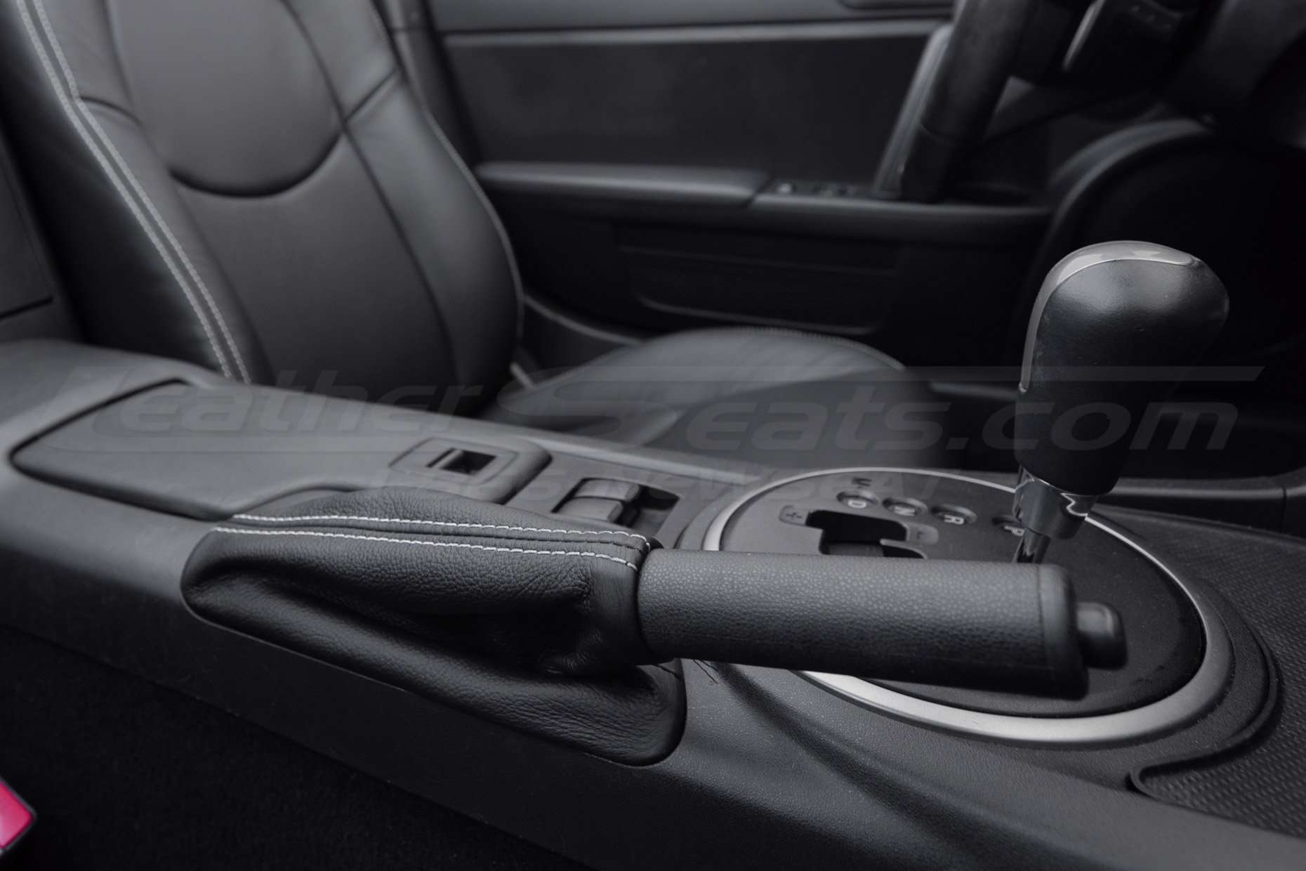 Installed Leather Emergency Brake for Mazda Miata