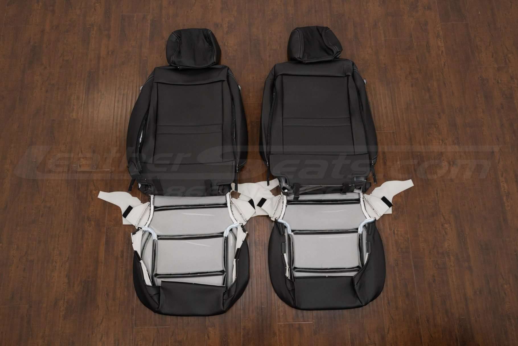 Front seat upholstery flipped