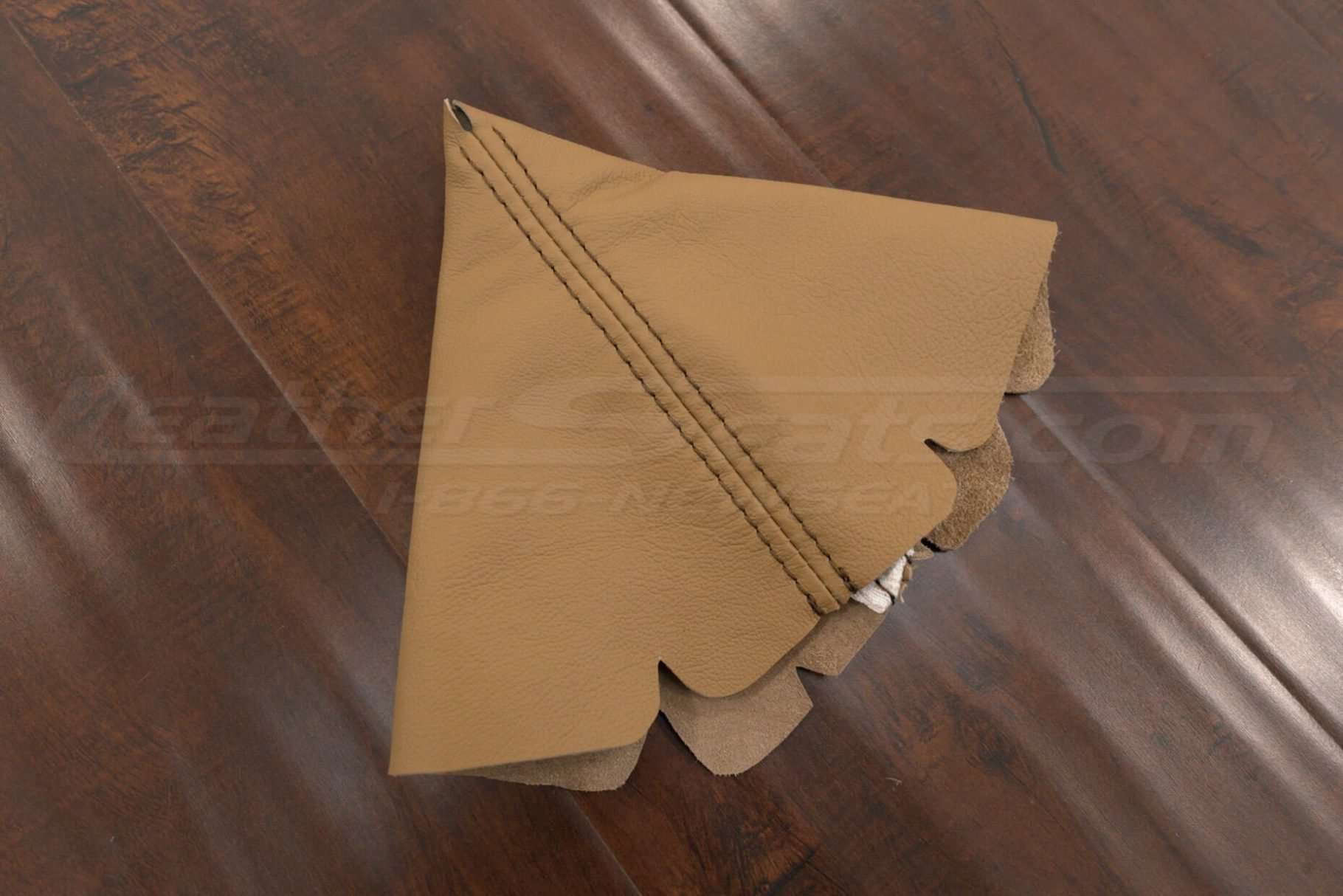 Side flat view of Miata shift boot upholstery