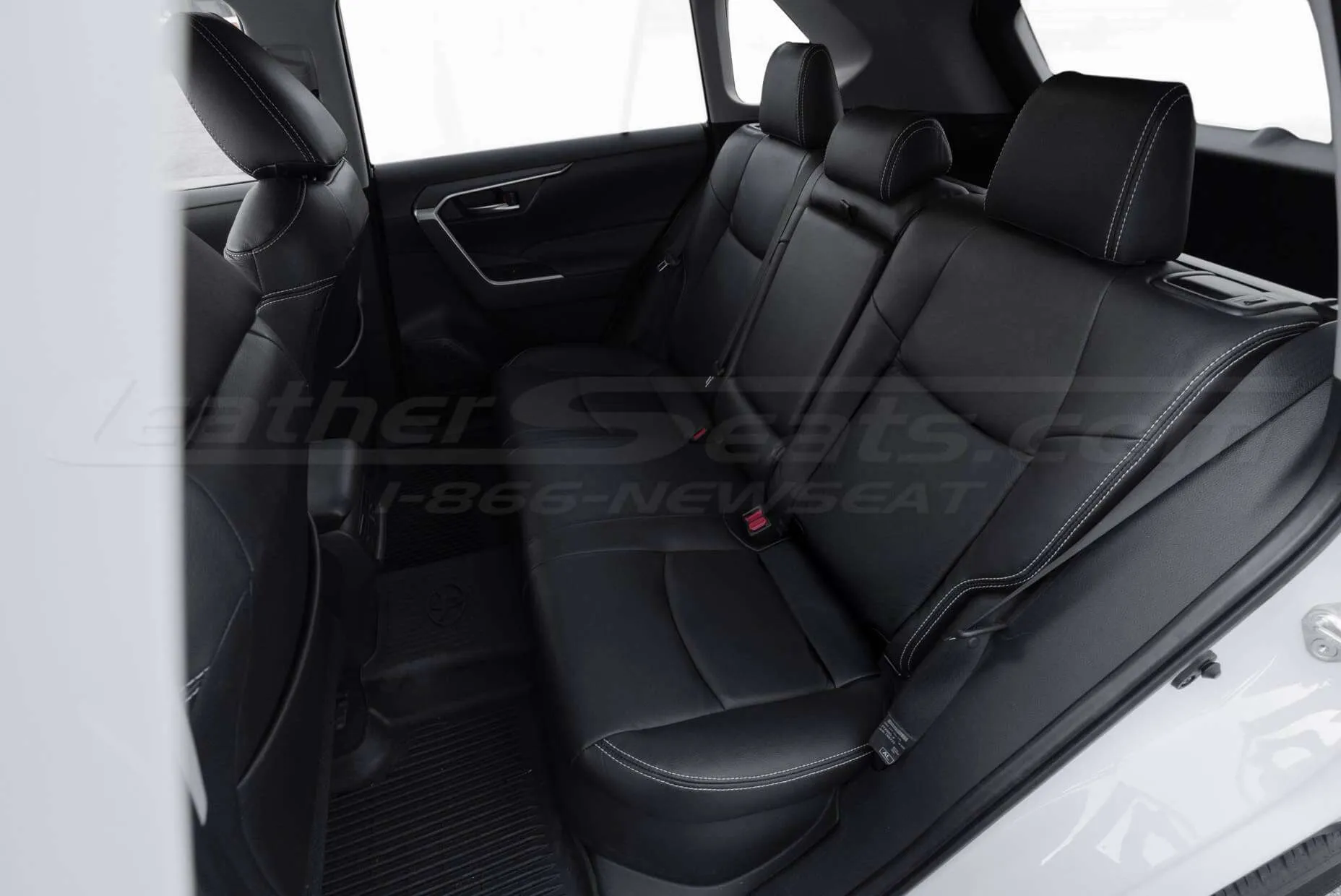 Custom Black leather seats for Toyota RAV4 - Rear seats from driver side