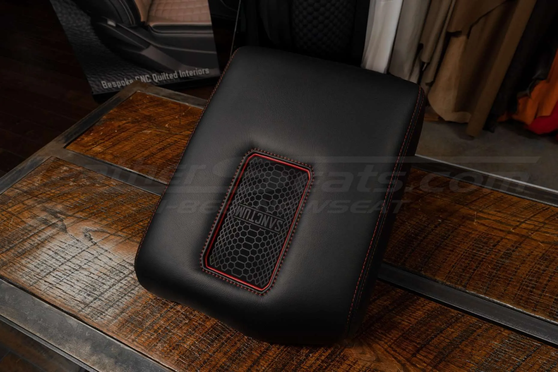 Side view of Sanctum Wireless Phone Charging Console for Toyota Tundra Trucks