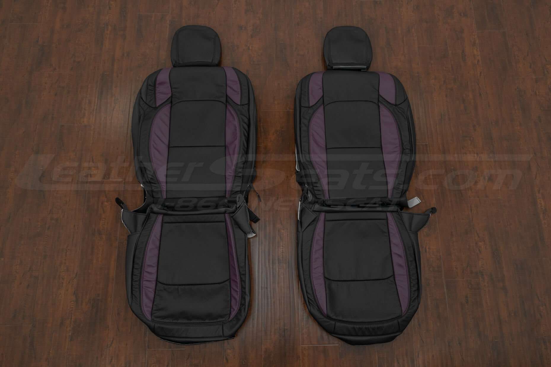 2018-2024 Jeep Wrangler JL Leather Seat interior kit -Black/Purple - Front seat upholstery