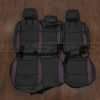 Jeep Wrangler JL Leather Seat Interior Kit - Black/Purple - Rear seat upholstery