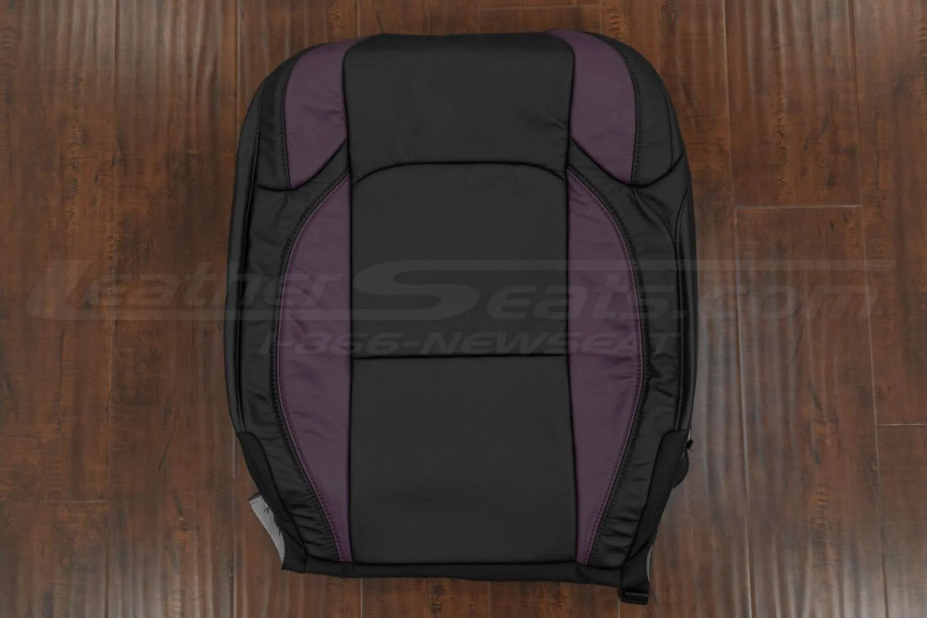 Jeep Wrangler JL Front back upholstery in Black with Purple Wings