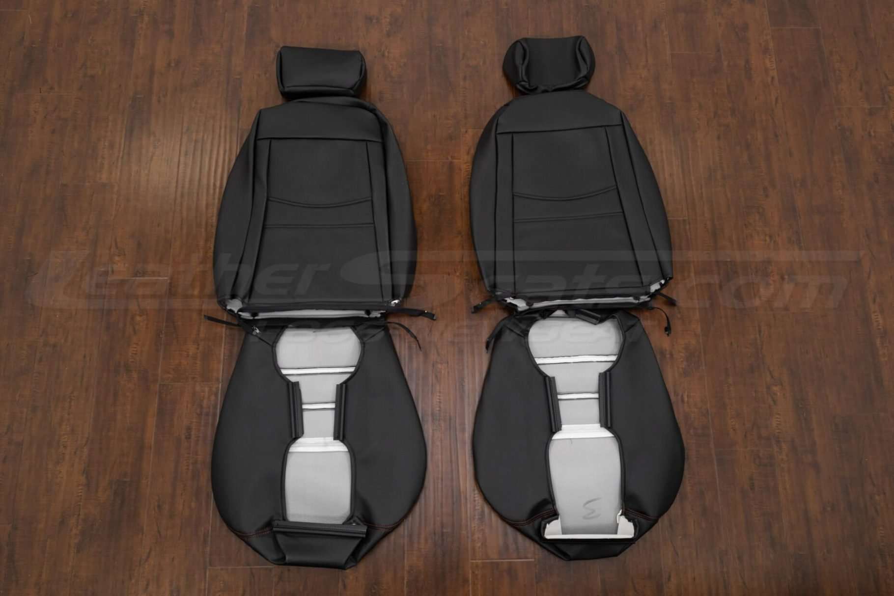 Back view of front seat upholstery