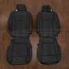 2015-2020 Ford F-150 Leather Seat Upholstery Kit - Black - Front Seat Upholstery with Perforated Inserts