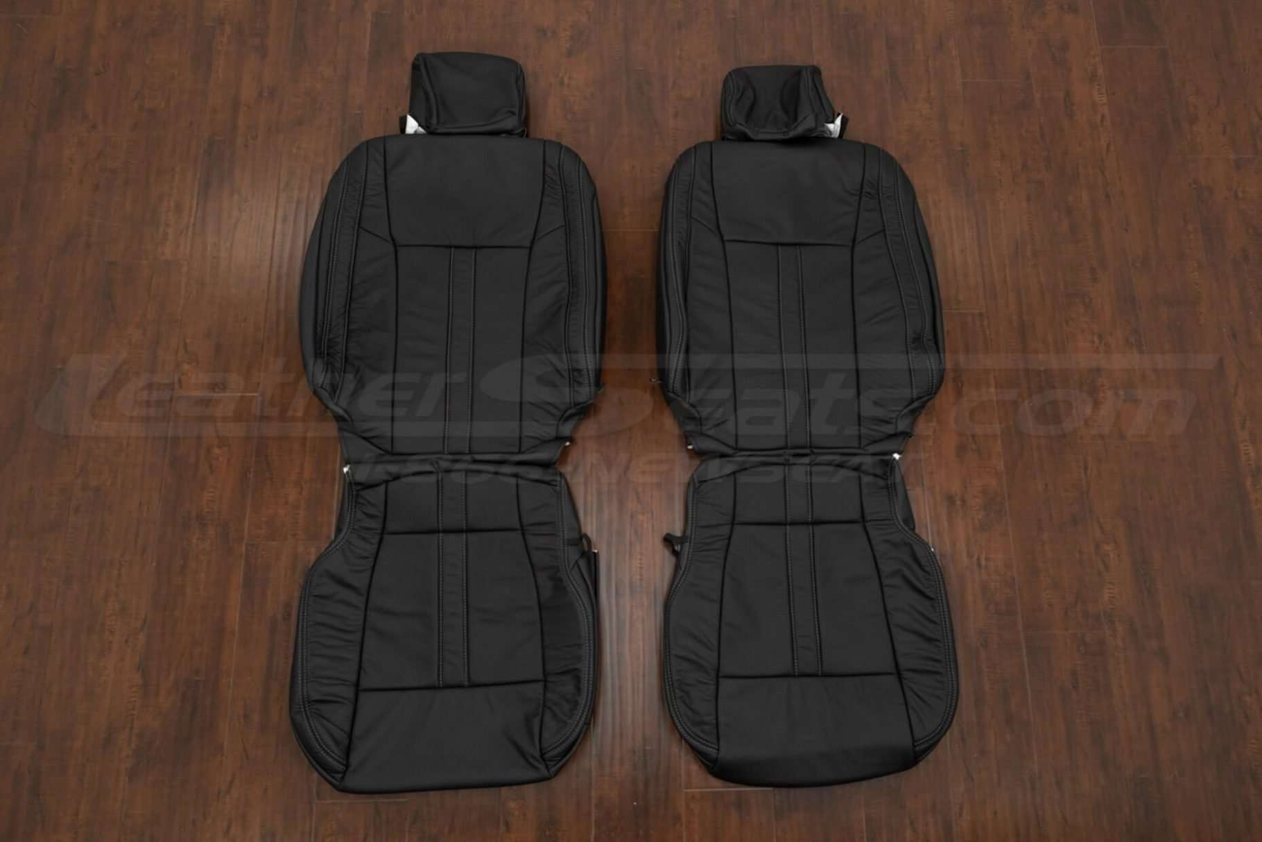 2015-2020 Ford F-150 Leather Seat Upholstery Kit - Black - Front Seat Upholstery with Perforated Inserts