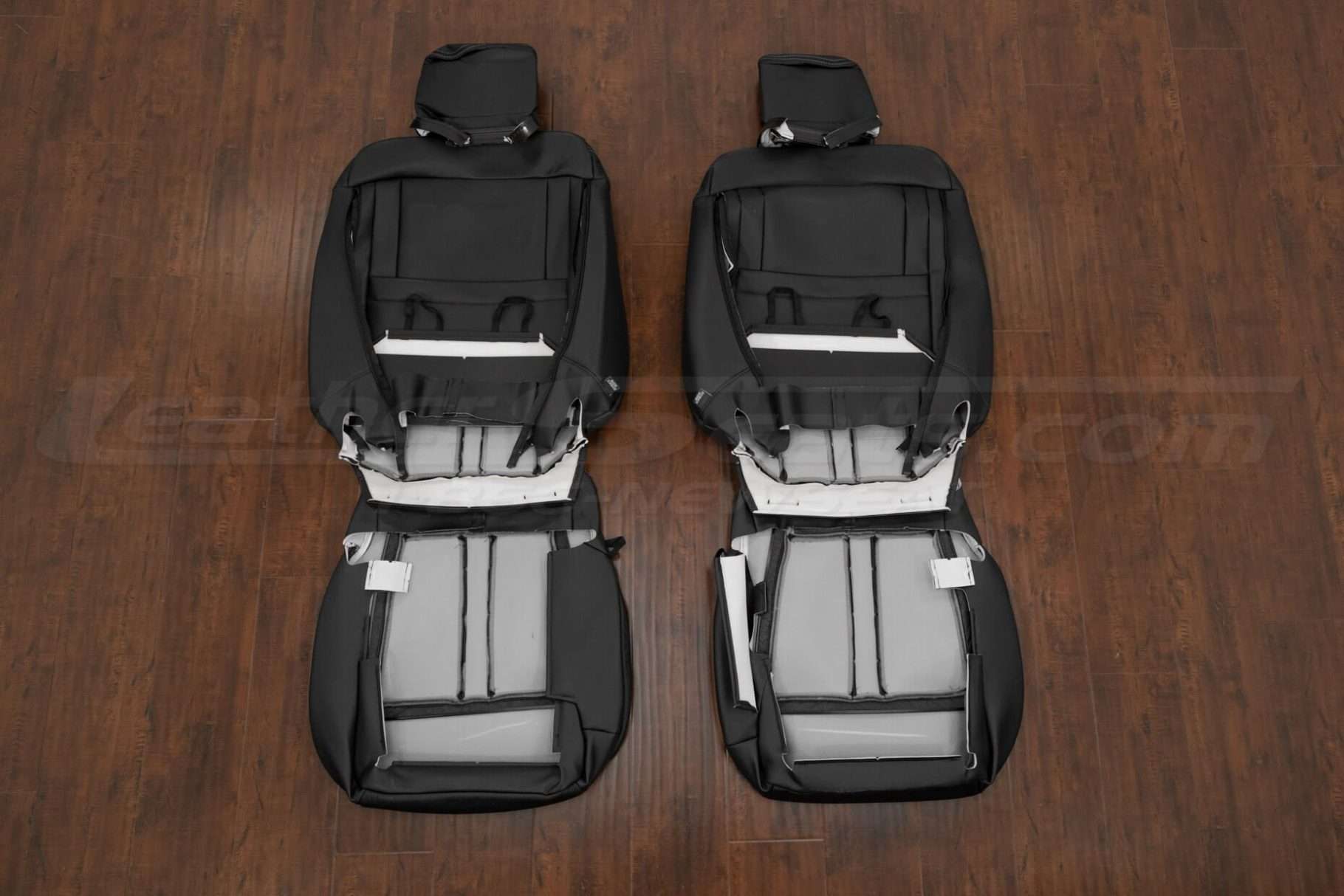 Front seat upholstery flipped