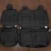 2015-2020 Ford F-150 Custom Leather Seat Kit - Black - Rear seat upholstery with Perforated Inserts
