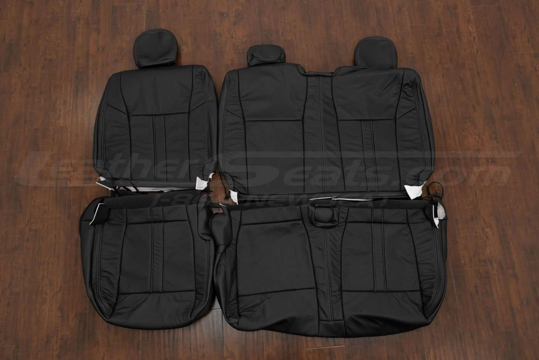 2015-2020 Ford F-150 Custom Leather Seat Kit - Black - Rear seat upholstery with Perforated Inserts