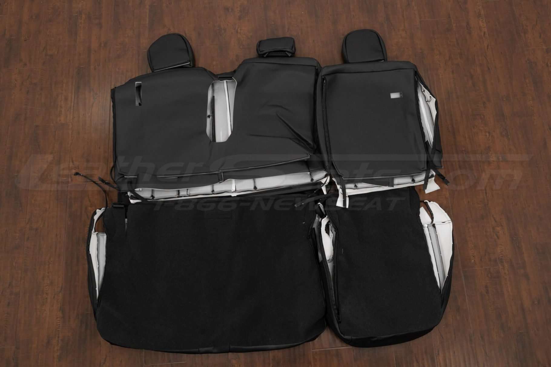 Back view of rear seat upholstery