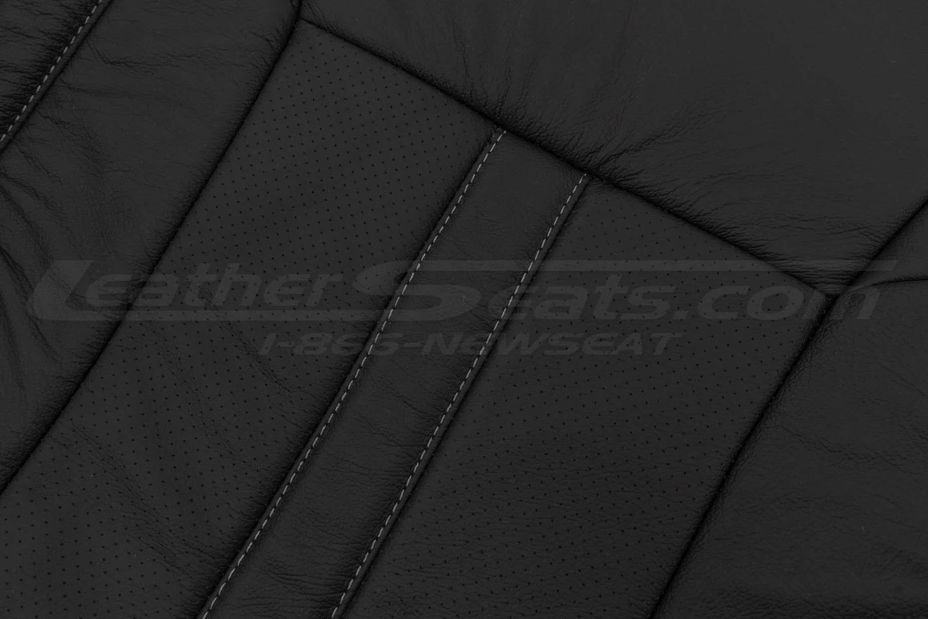 Perforated Inserts leather texture close-up