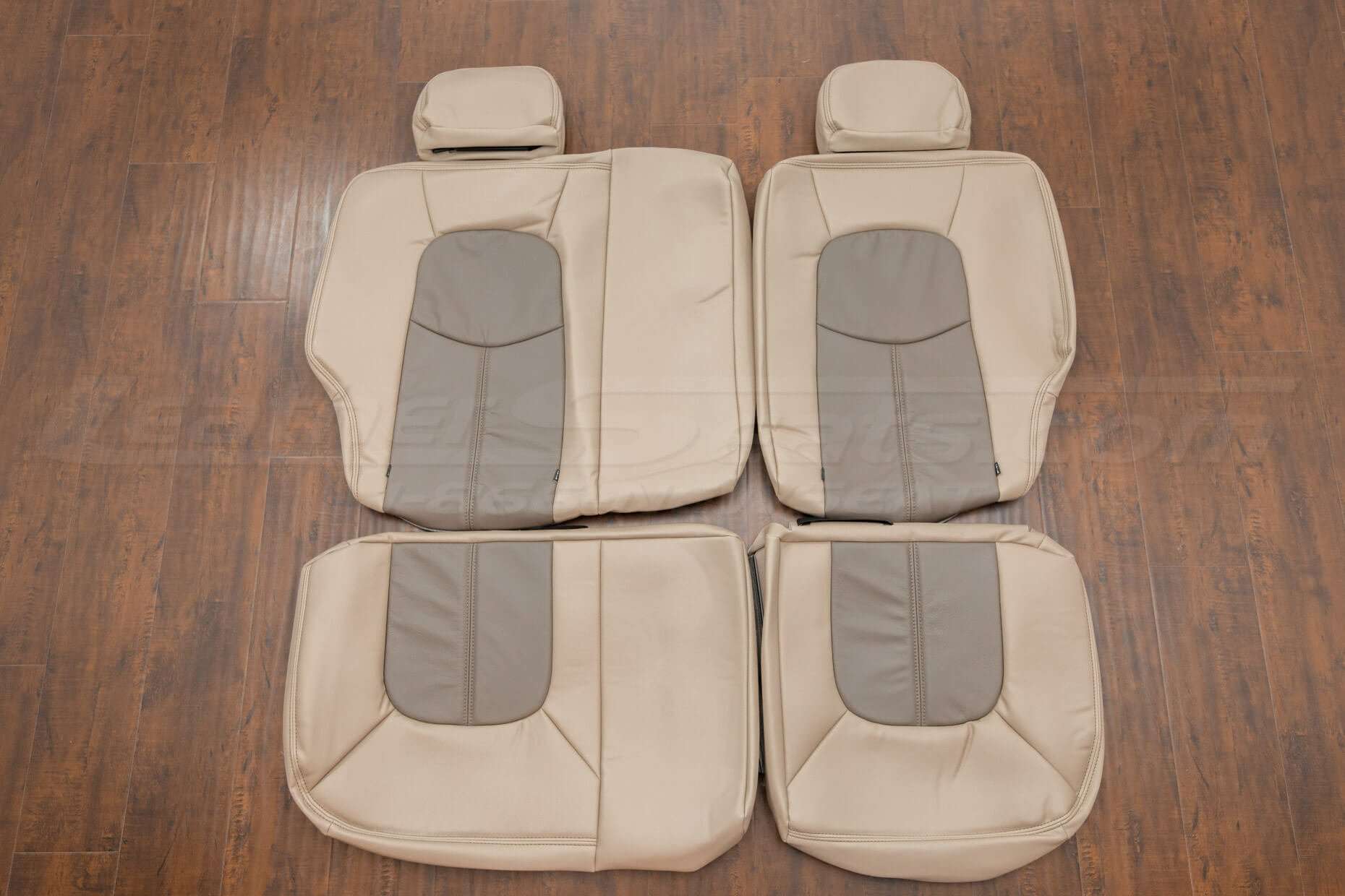 Chevrolet HHR Leather Seat Upholstery Kit - Sandstone & Driftwood - Rear seat upholstery
