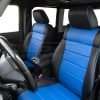 Backrest and headrest section of front driver seat