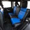2013-2018 Jeep Wrangler JK Installed Custom Leather Seats - Rear seats from driver's side