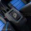Driver side top-down view of Sanctum Wireless Phone Charging Console for Jeep Wrangler JK