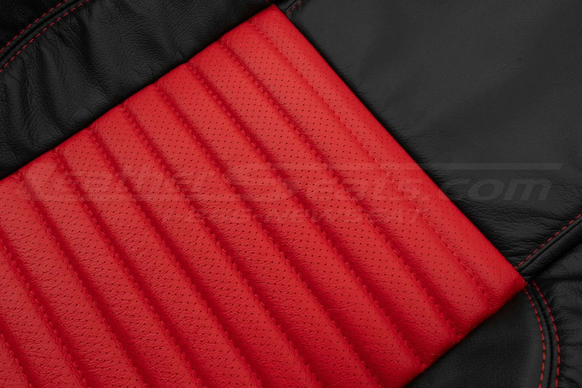 Bright Red Perforated Inserts close-up
