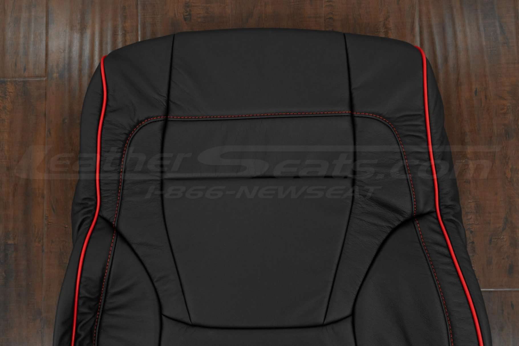 Upper section of Black backrest upholstery