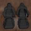2006-2007 Honda S2000 Roadster Leather Seat Upholstery Kit - Black - Perforated Combo