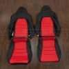 2006-2008 Honda S2000 Roadster leather seat upholstery kit - Black/Bright red Body - Front seat upholstery