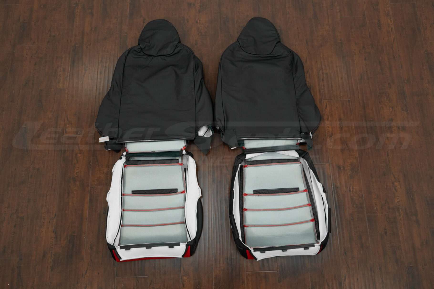 Back side of front seat upholstery