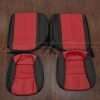 Camaro Coupe Rear seat Leather Uphosltery - Black/Red