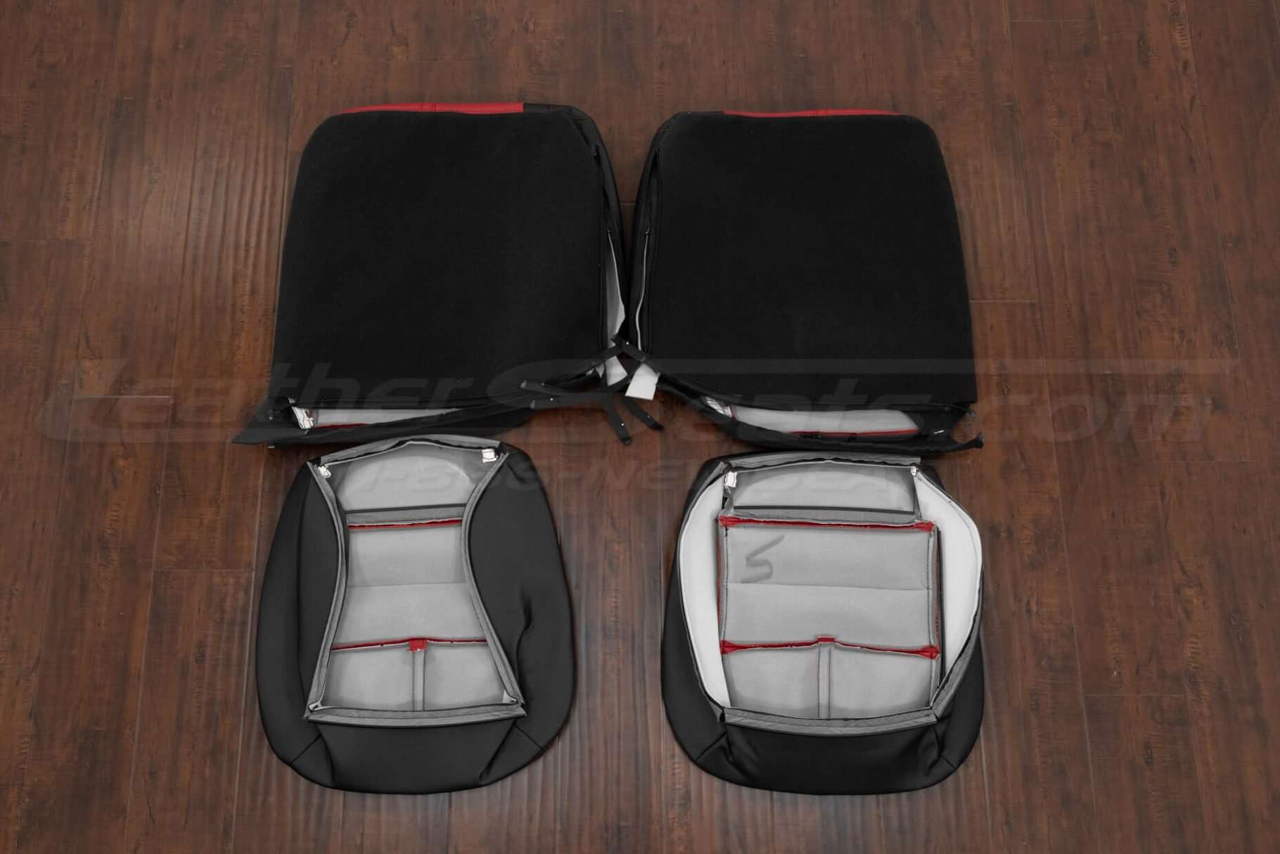 Back view of rear seat upholstery