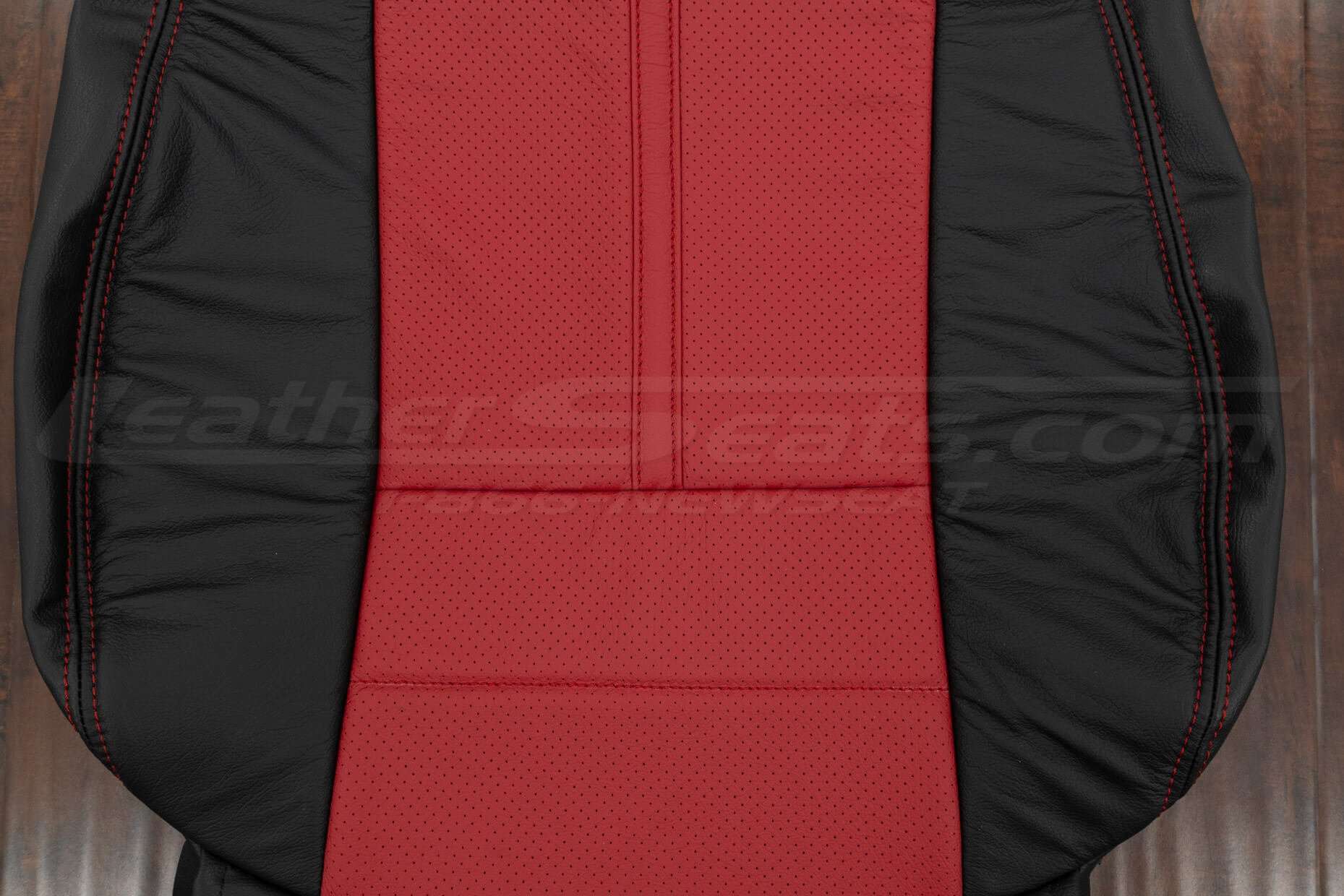 Red Perforated Body section of backrest upholstery