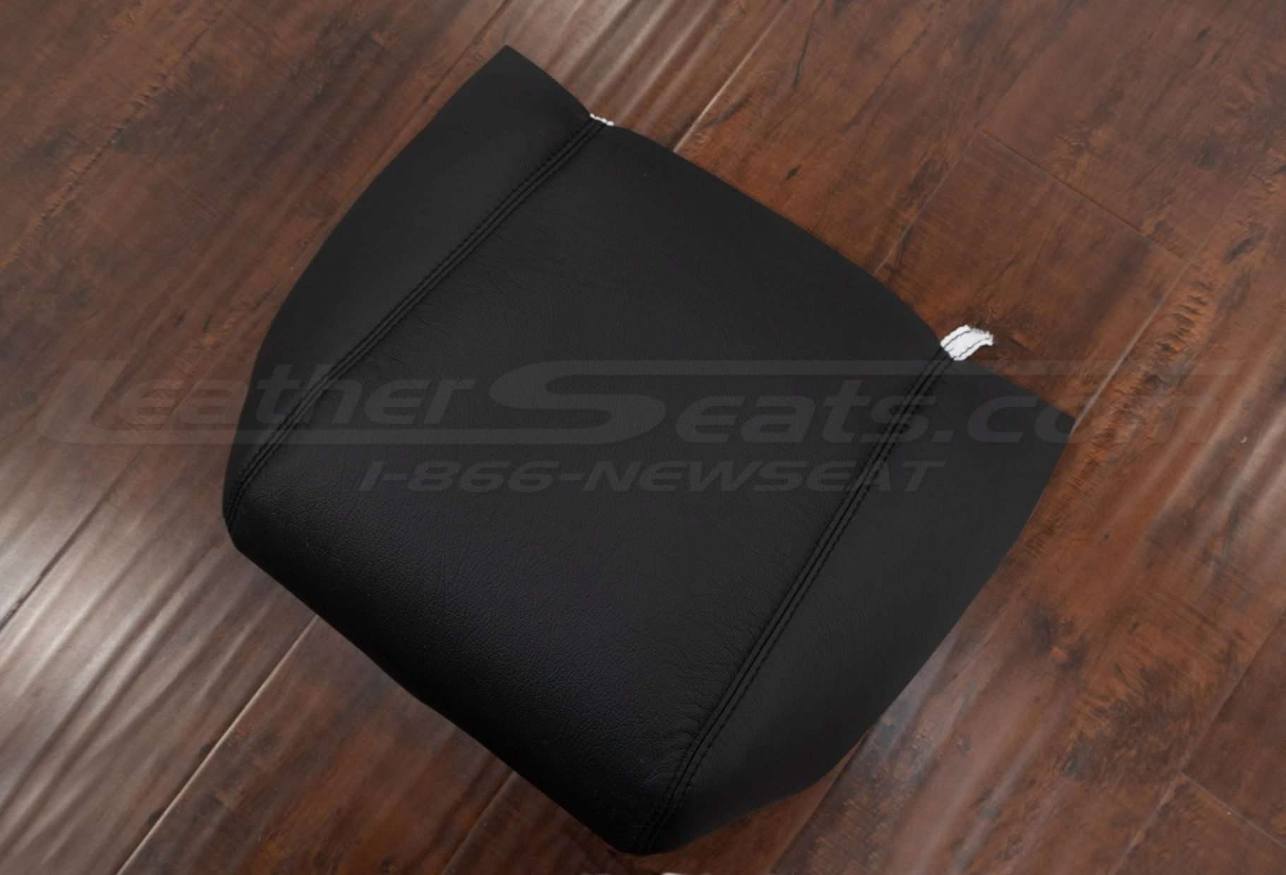 Ford Superduty/F-150 console lid cover upholstery - Black / Black stitching