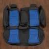 Acura TSXX Leather Seat Upholstery Kit - Black/Cobalt - Rear seat upholstery with Armrest and Bolsters
