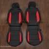 2019-2024 Chevrolet Silverado 1500 Leather seat upholstery kit - Black/Bright red - Front seat upholstery for /Low Back Buckets