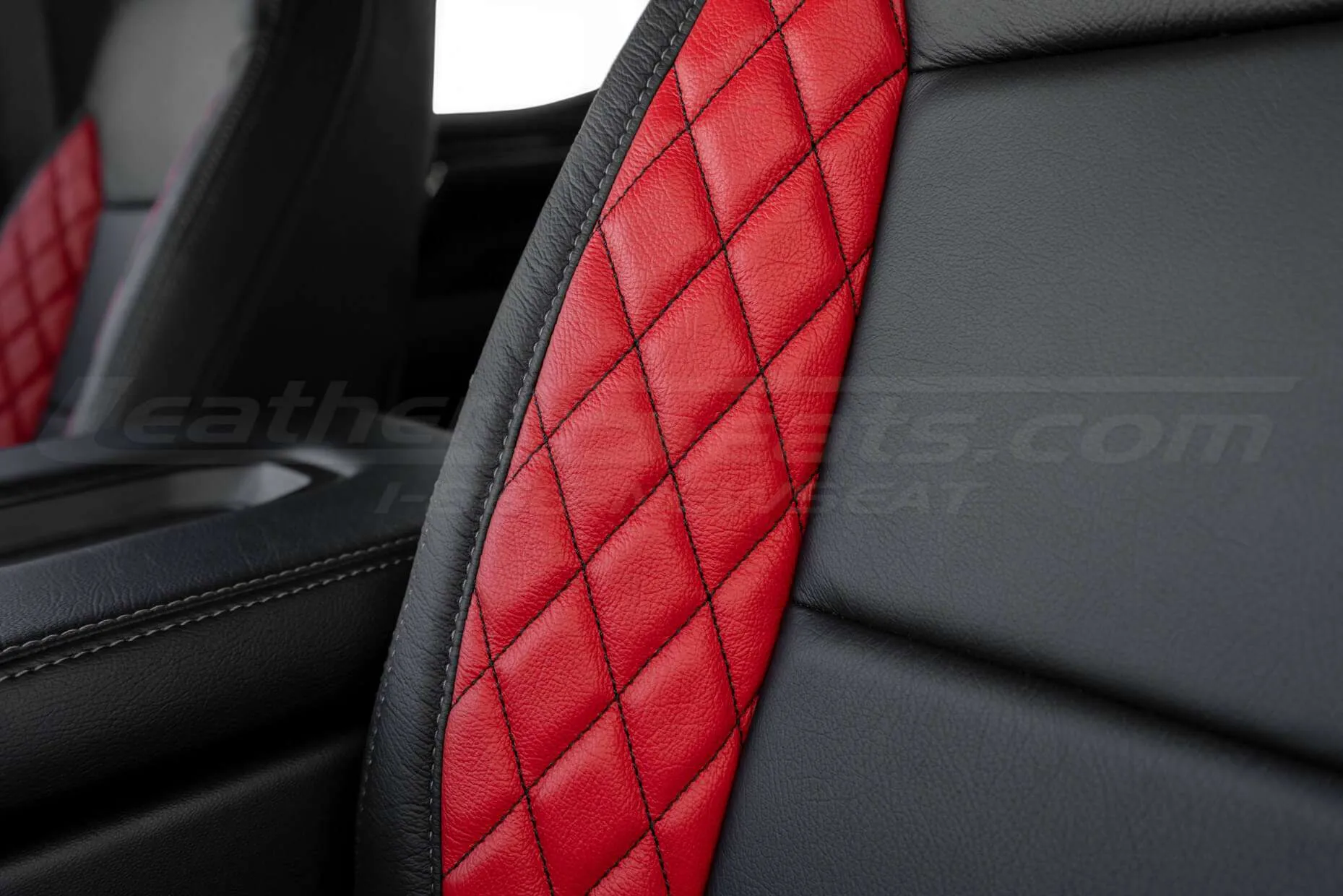 Quilted Diamonds on win section of leather seats