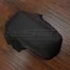 Top downs ide view of Black leather console lid upholstery for PontiacGTO
