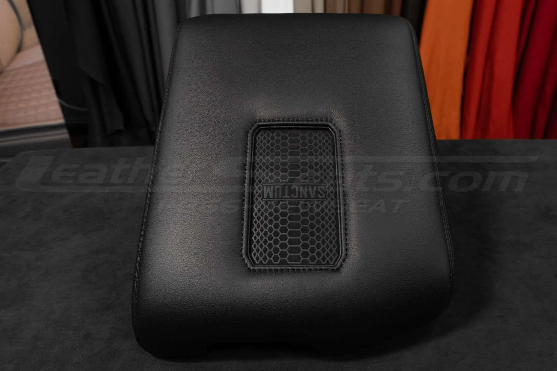 Sanctum Wireless Center Charging Console for Toyota Sequoia in Black leather