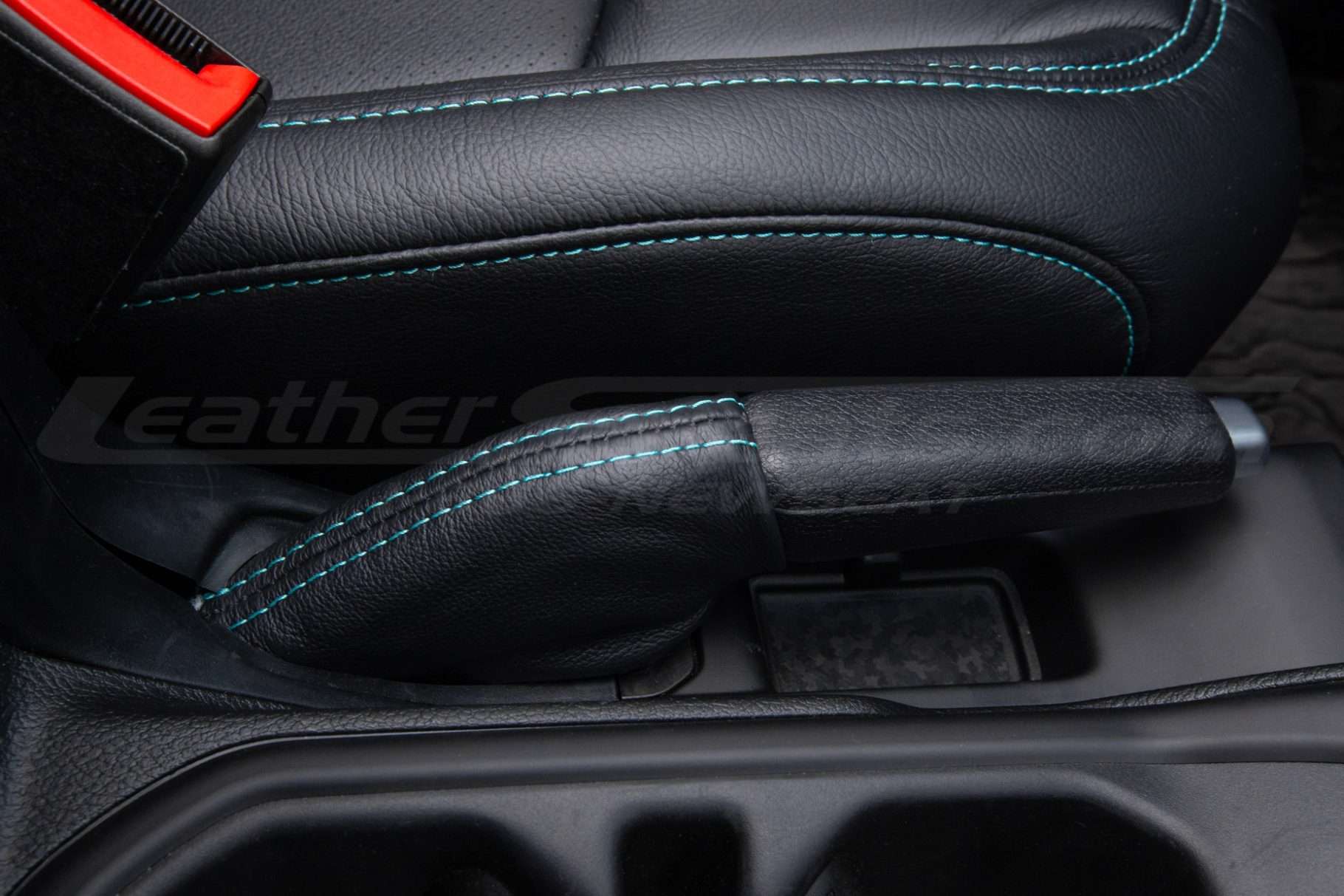 Jeep Wrangler JL/ JT Gladiator Leather E-Brake Boot Uphosltery - installed