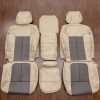 2009-2014 Ford F-150 aftermarket leather seat interior kit - Sandstone/Java - Front seat 40/20/40 upholstery
