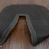 Flat on view of Toyota Tundra Limited console lid cover upholstery in Black and Graphite