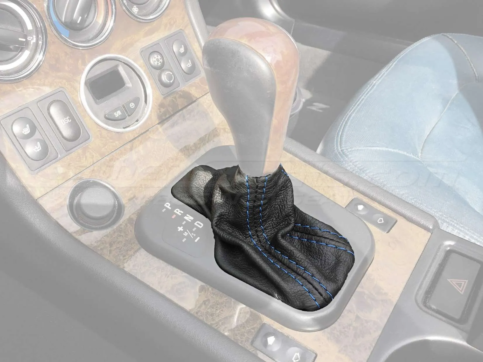 Installed shift boot upholstery for BMW Z3