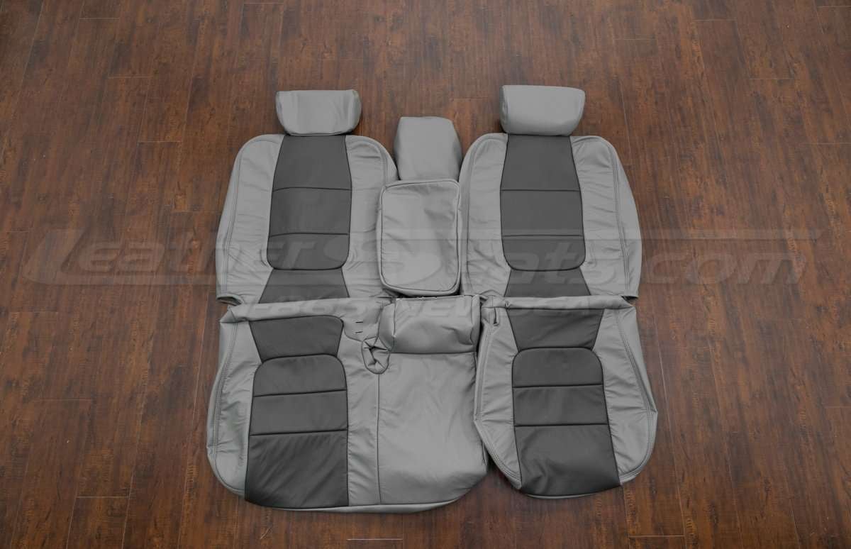 1999-2003 Ford F-150 SuperCrew Lariat leather upholster kit - Stone/Graphite - Front seat upholstery