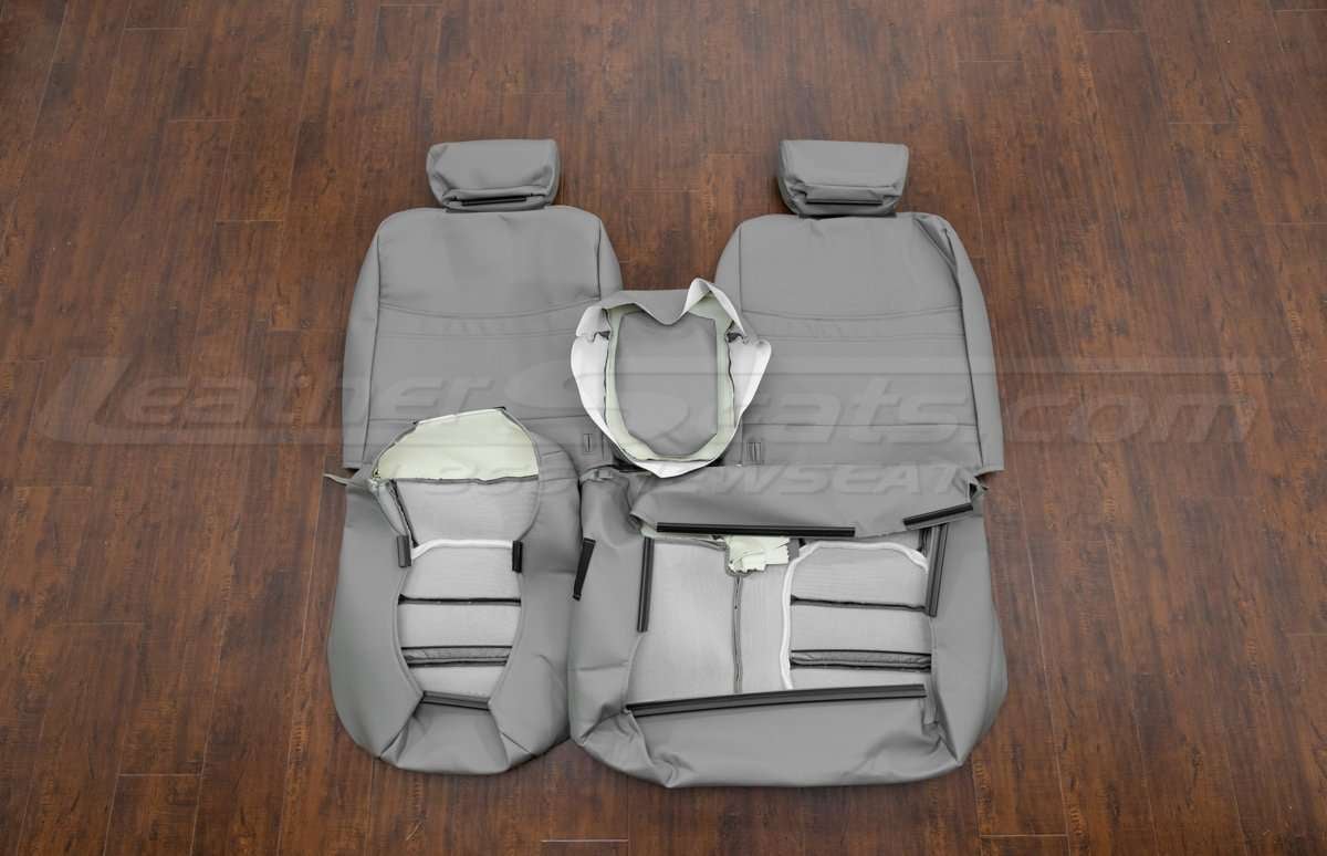 Front seat upholstery flipped