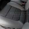 Stone and graphite installed leather texture on seat cushion