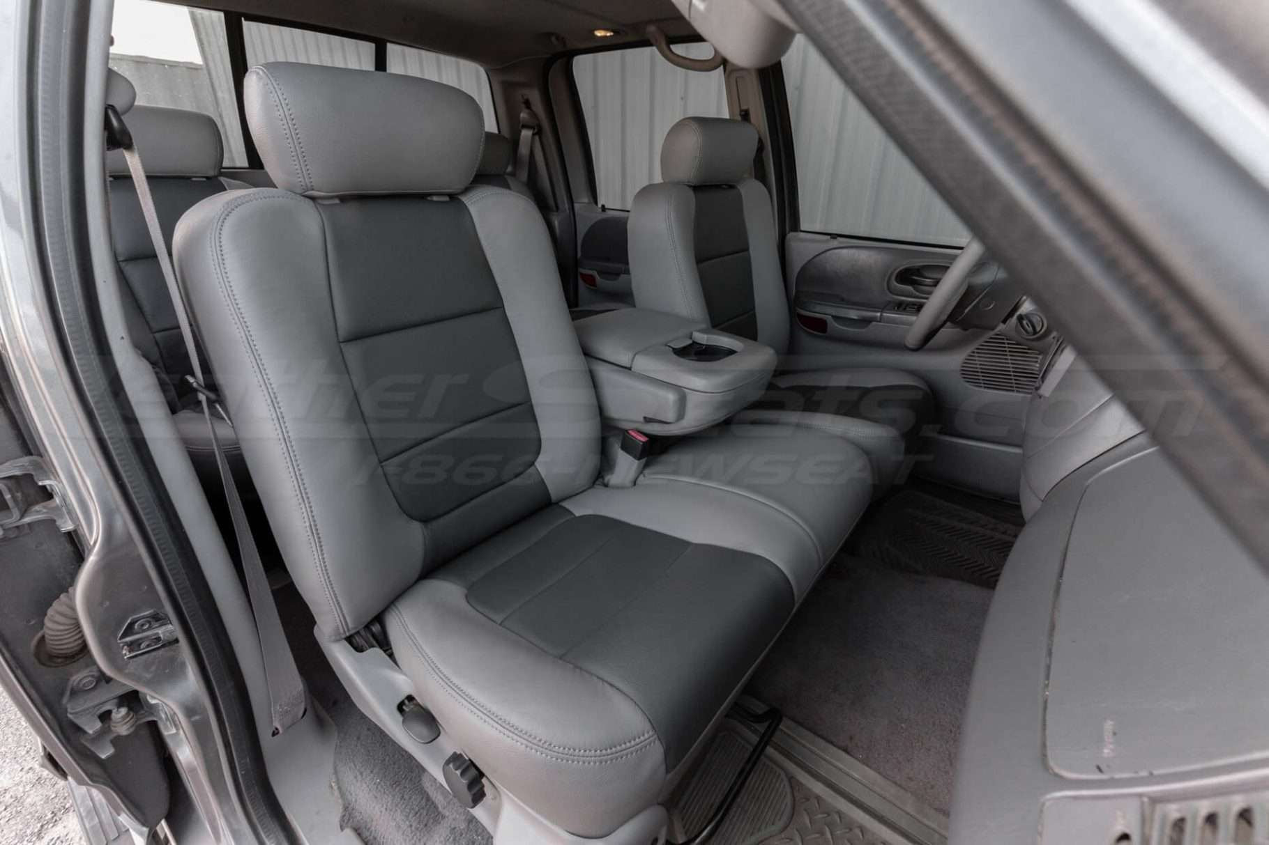 Alternative angle of front passenger installed leather seat