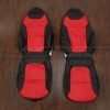 2006-2009 Pontiac Solstice Leather Seat Upholstery Kit - Black/Bright Red - Front seat upholstery