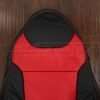 Upper section of leather backrest upholstery