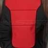 Bright Red perforated body section on backrest upholstery