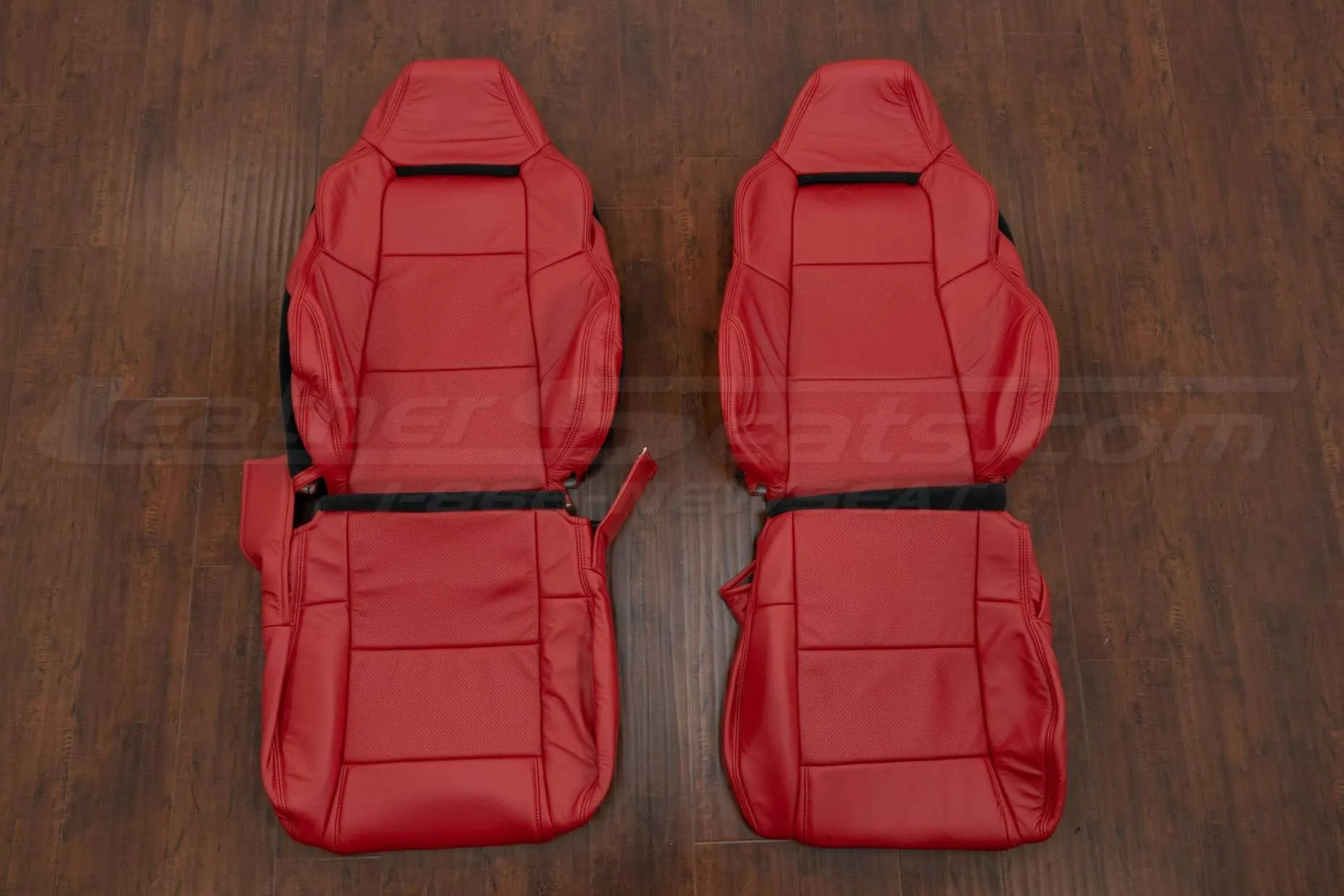 2003-2010 Dodge Viper Leather Seat Upholstery Kit - Ecstasy Red - Front seat upholstery