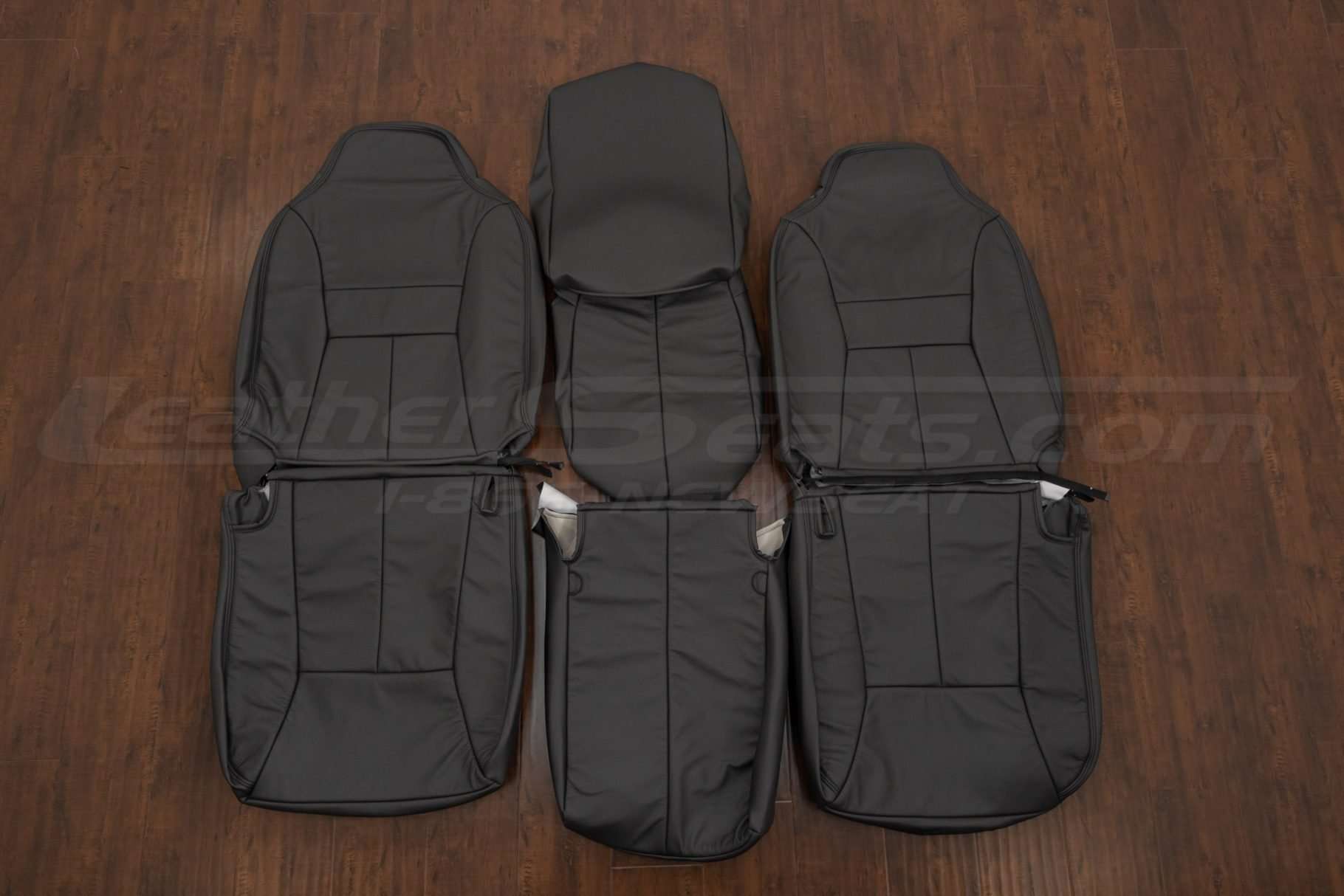 Dodge Ram Regular Cab Leather Seat Interior Kit - Dark Graphite - Front seat upholstery