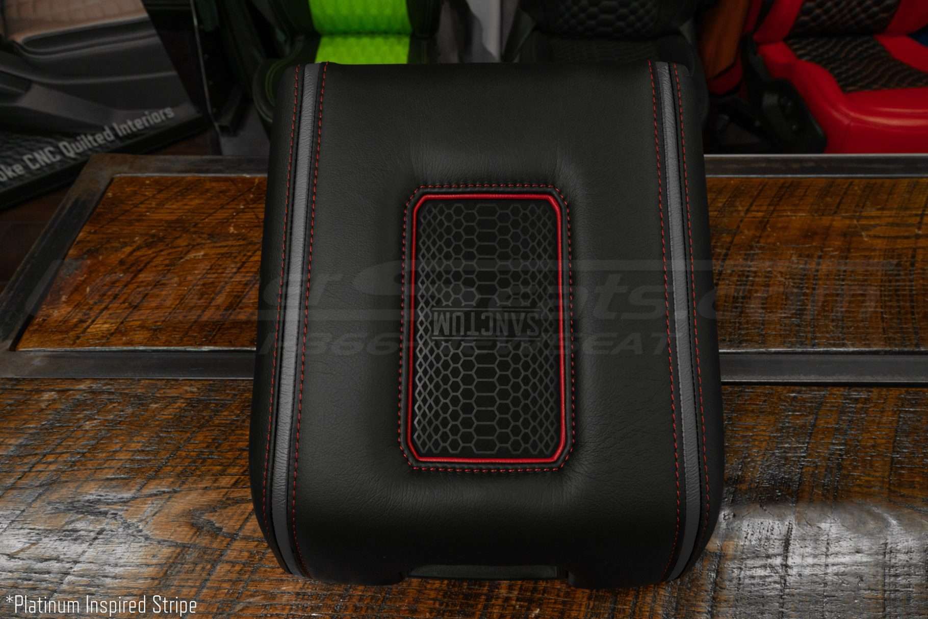 Optional Platinum style stripes for wireless phone charging console